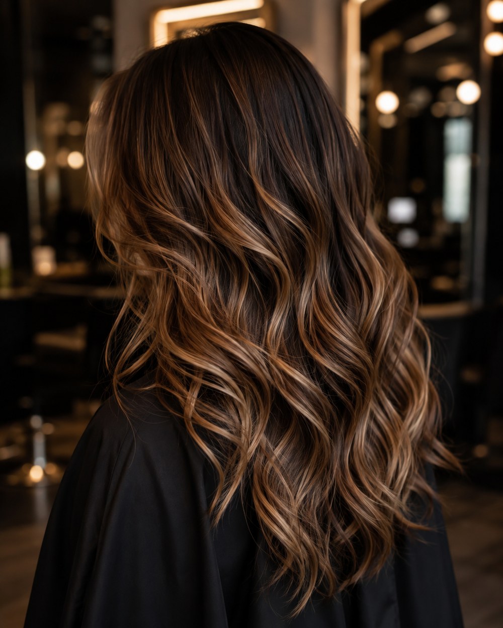 Χρώμα και balayage σε καστανά μαλλιά στο Colour Salon
